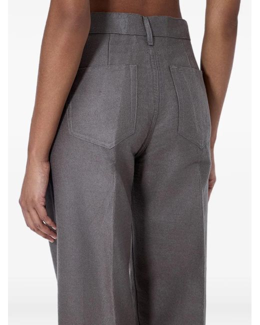 Rick Owens Gray Straight-Leg Five-Pocket Trousers