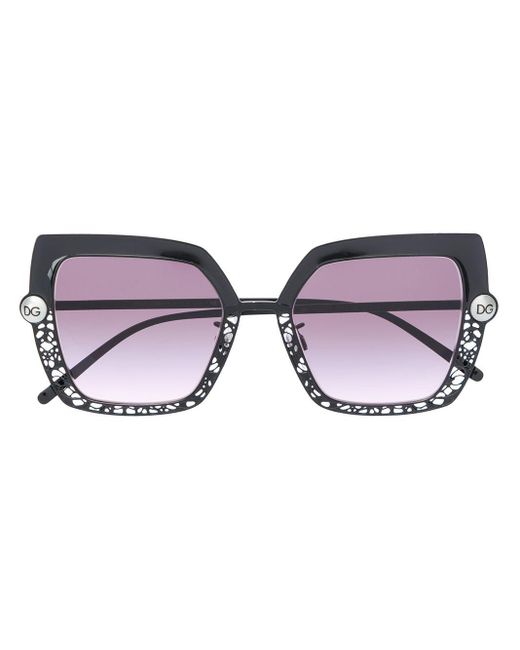 Dolce & Gabbana Black Sonnenbrille mit Cut-Outs