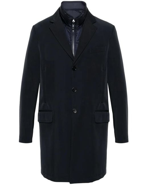 Fay Blue Layered Coat for men