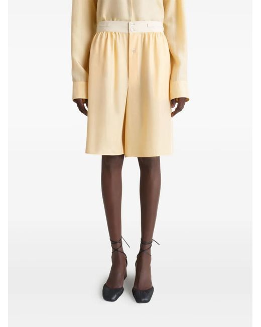 Lemaire Natural Button-Front Shorts