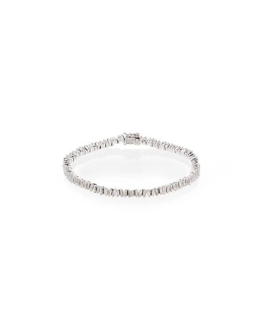 Suzanne Kalan White 18Kt Diamond Mini Tennis Bracelet