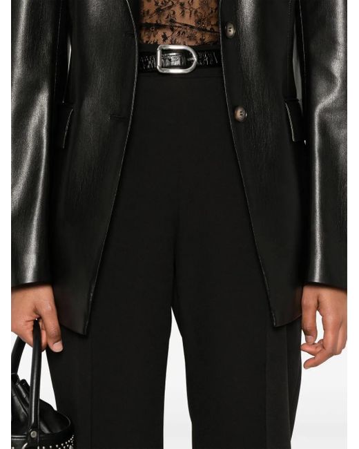 Ermanno Scervino Black Wide-Leg Tailored Trousers