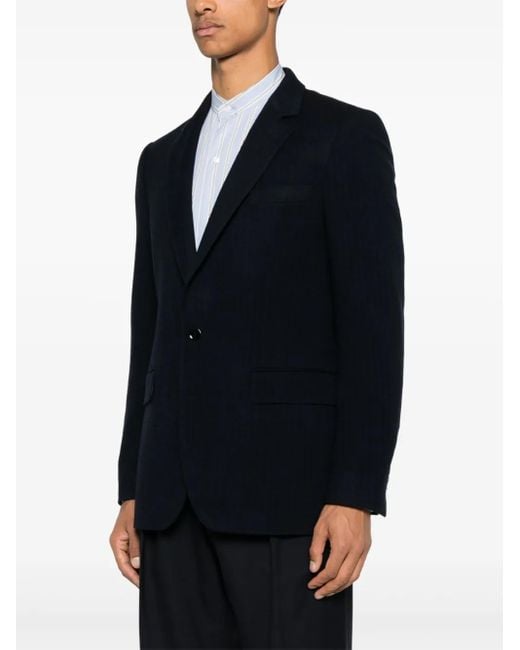 Fursac Black Herringbone Blazer for men