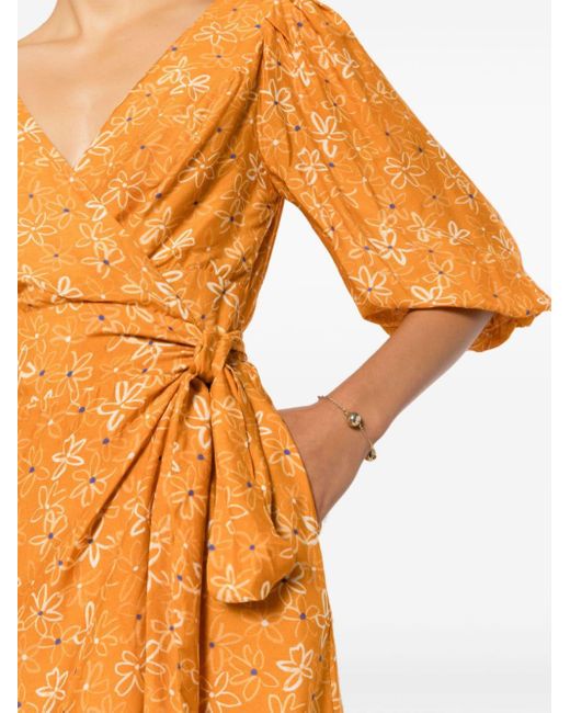 Clube Bossa Orange Lisbet Floral-print Minidress