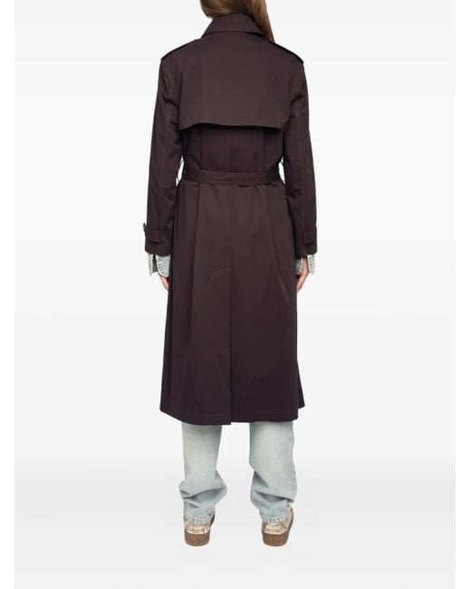 Zadig & Voltaire Kenar ベルテッド ダブルトレンチコート Black