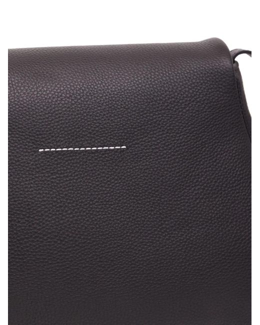 MM6 by Maison Margiela Black Leather Shoulder Bag