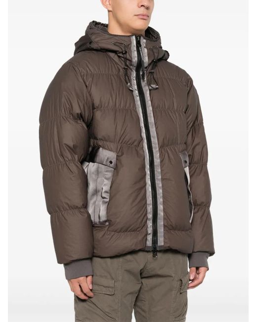 C P Company Brown Bi-Tm Goggle Jacket for men