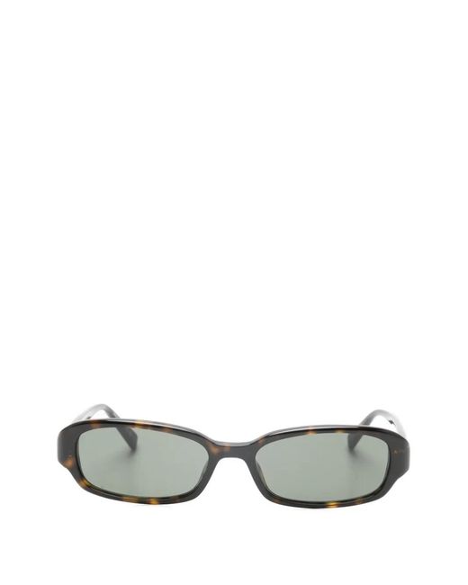 Saint Laurent Gray Erin Rectangle-Shape Sunglasses