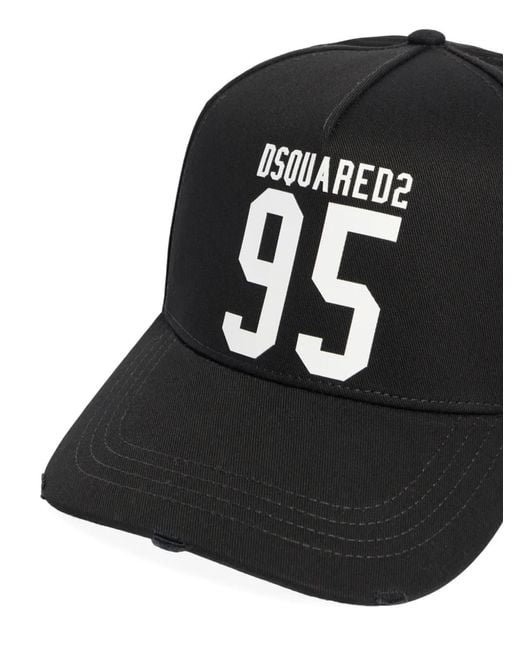 DSquared² Black Wild2 Baseball Cap for men