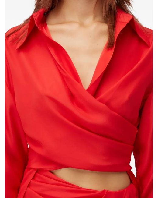 GAUGE81 Red Sabinas Wrap Shirt