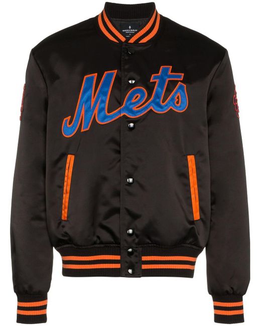 Marcelo Burlon Black Ny Mets Varsity Jacket for men