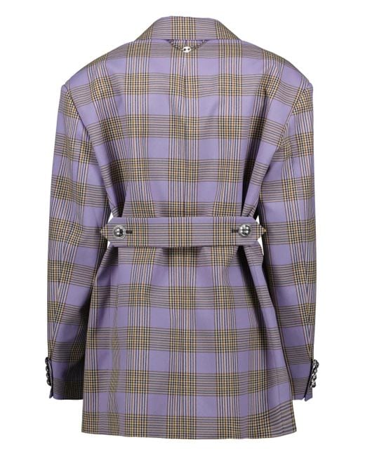 Rabanne Purple Checked Blazer