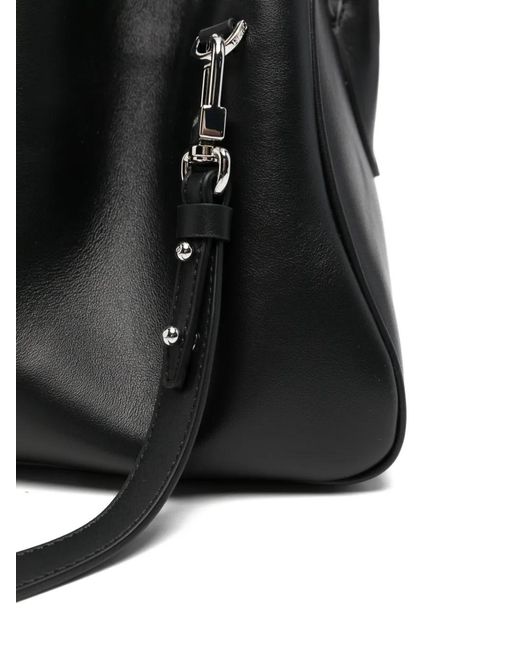 Amiri Black Logo-Plaque Leather Tote Bag