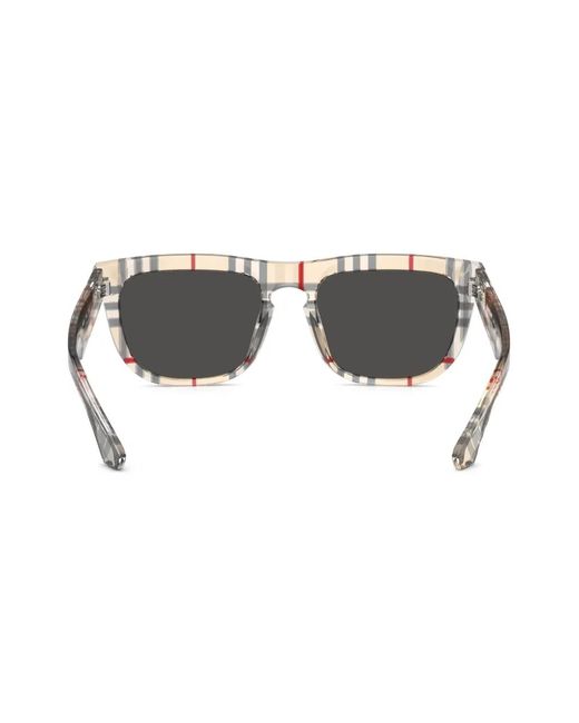Burberry Vintage Check Zonnebril Met Vierkant Montuur in het Gray voor heren