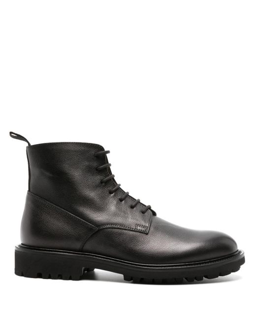 Scarosso Black Thomas Lace-up Leather Boots for men