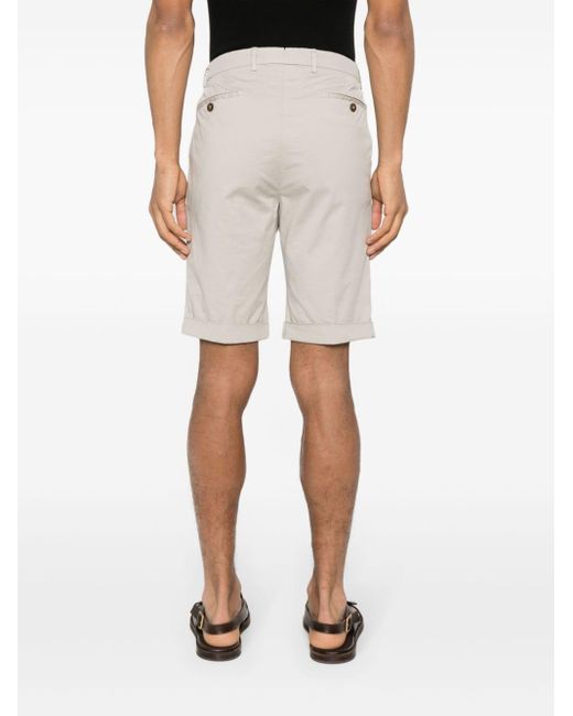 Briglia 1949 White Darted Cotton Bermuda Shorts for men