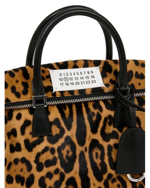 Maison Margiela 5Ac Mini Leopard Pony Skin Bag in Metallic | Lyst