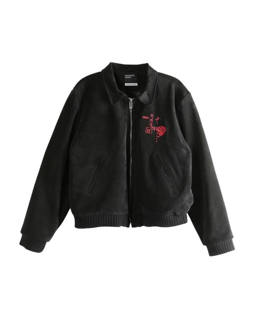 Enfants Riches Deprimes Black Constructivist Suede Jacket for men