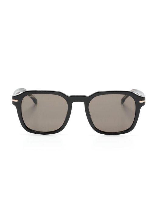 Boss Gray Square-frame Sunglasses for men