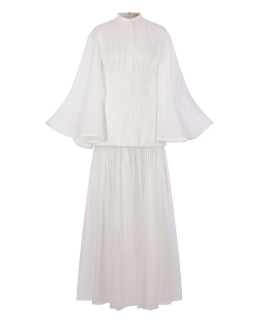 Zimmermann White Pleated Dress