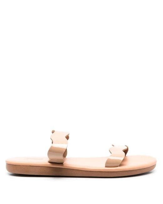 Ancient Greek Sandals Pink Kastos Double-Strap Sandals