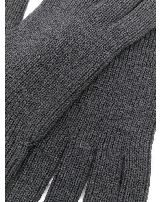 Moncler White Wool Gloves for men