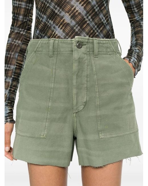 Polo Ralph Lauren Green Distress Cotton Shorts