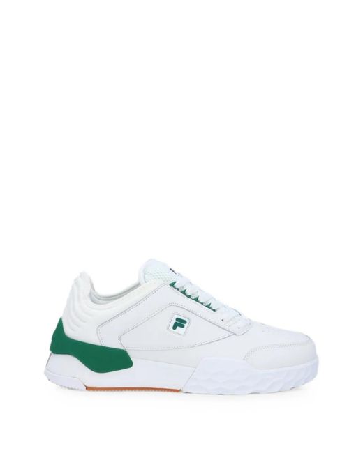 Fila White Modern Lace-Up Sneakers for men