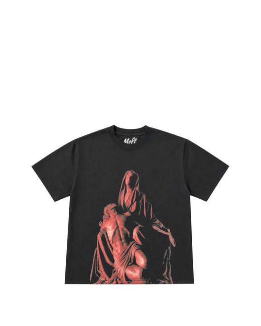 Melt Black Graphic-Print T-Shirt for men