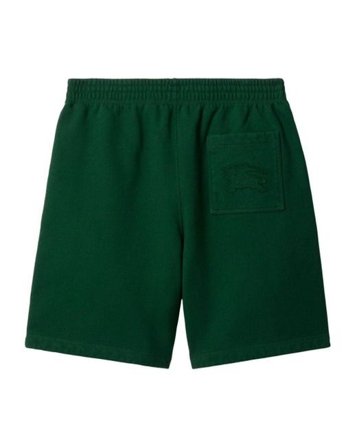 Burberry Green Ekd-patch Cotton Track Shorts for men