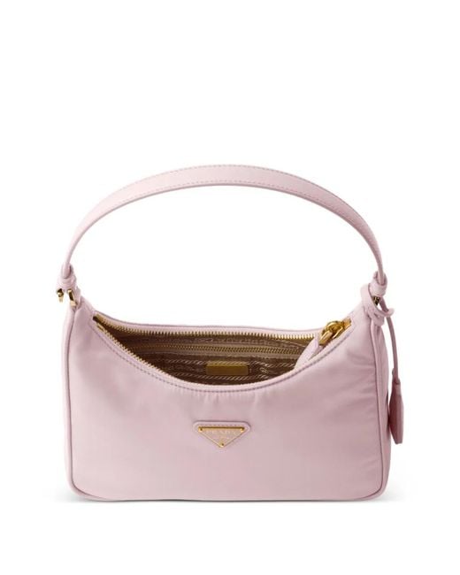 Prada Pink Re-Edition 2005 Triangle-Logo Mini Bag