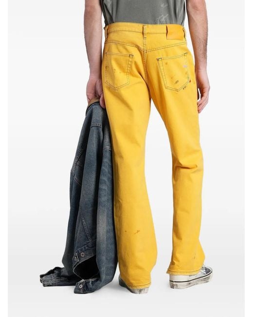 GALLERY DEPT. Yellow Marley Paint-Splatter Jeans for men