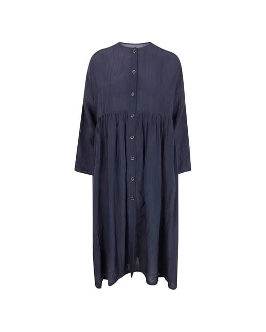 Uma Wang Blue Button Day Dress