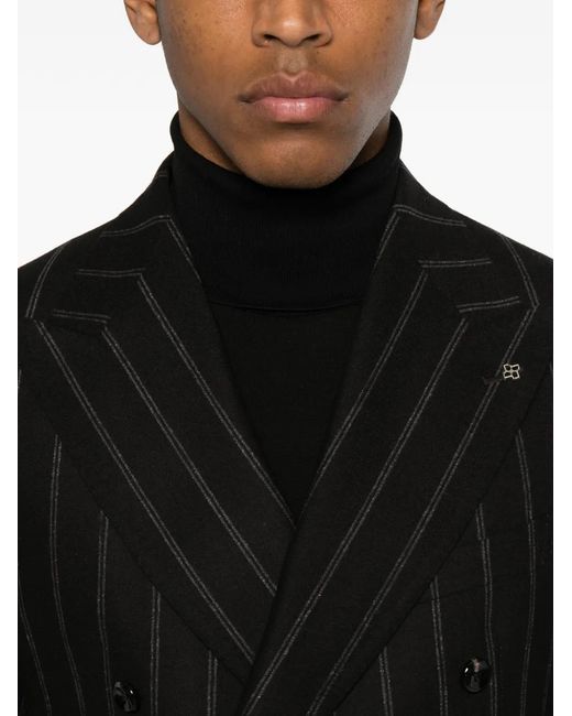 Tagliatore Black Costume À Veste À Boutonnière Croisée for men