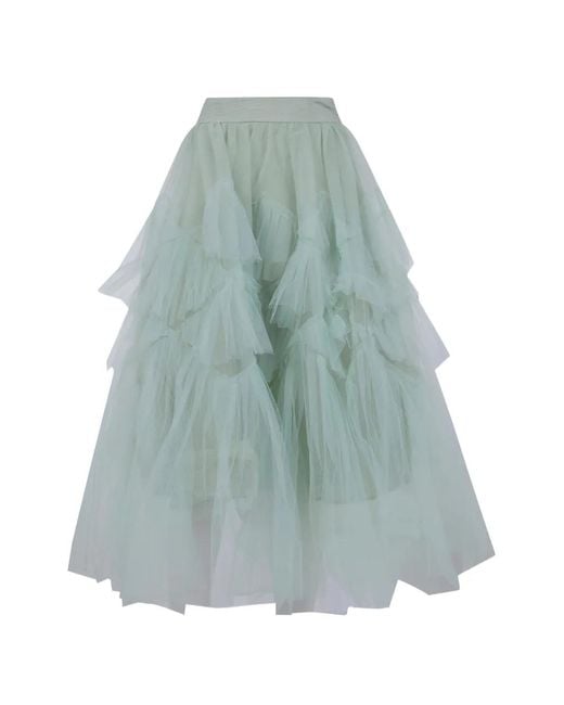 Essentiel Antwerp Blue Ruffled Midi Skirt