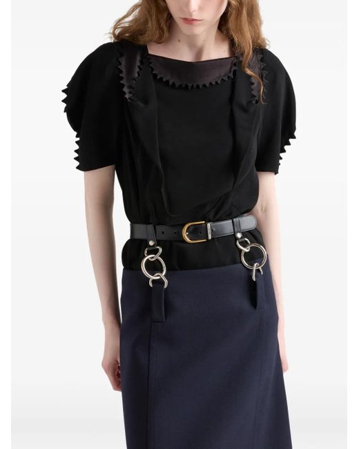 Prada Crêpe Top in het Black