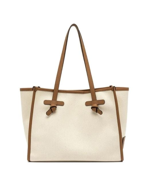 Gianni Chiarini Natural Knot Trim Tote Bag