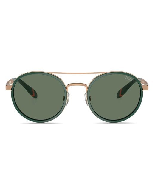 Polo Ralph Lauren Green Contrasting Trim Sunglasses for men