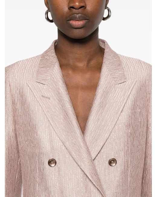 Tagliatore Pink Double-Breasted Blazer