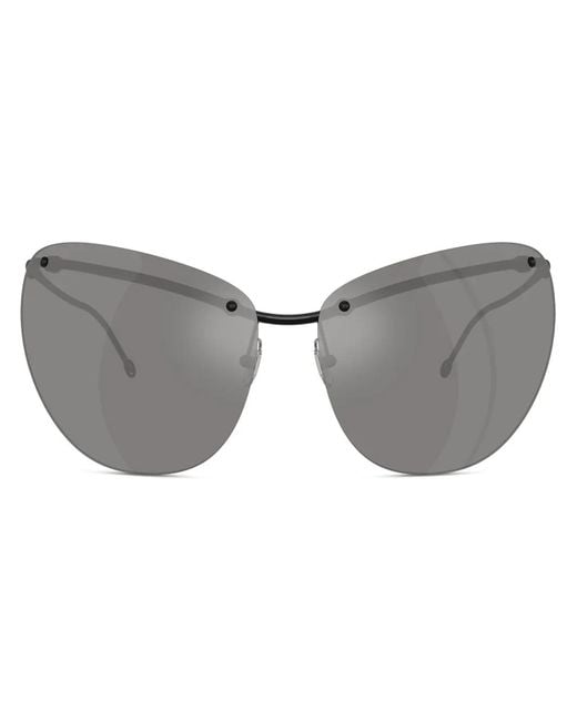 DIESEL Gray Wraparound-Frame Sunglasses