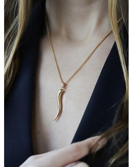 Dinny Hall Metallic Horn-Pendant Necklace