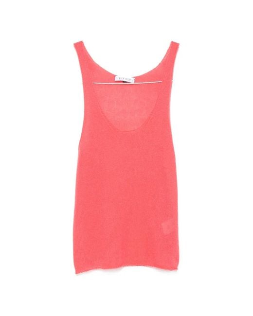 ELY ELY Pink Fine-Knit Tank Top