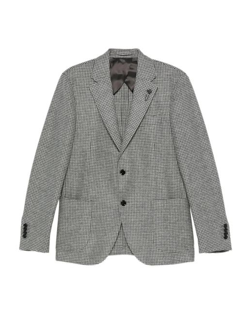 Blazer Con Motivo Pied De Poule Lardini de hombre de color Gray