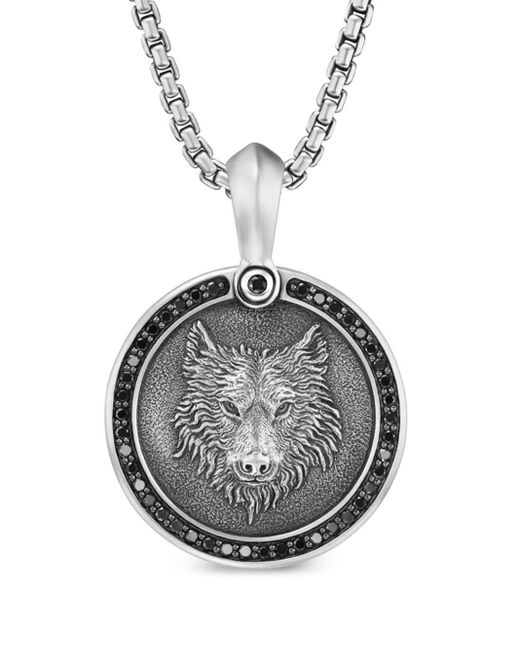 メンズ David Yurman Wolf ダイヤモンド ペンダント メタリック | Lyst