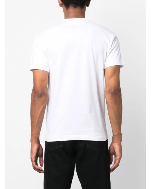 COMME DES GARÇONS PLAY White Short-Sleeve Cotton T-Shirt for men