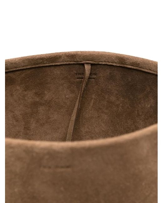 The Row Brown Small N/S Park Top-Handle Bucket Bag