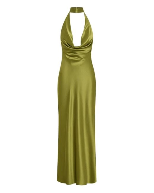 Nicholas Lyria Maxi-Jurk Met Halternek in het Green