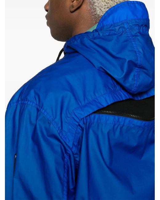 A_COLD_WALL* Blue Logo-Embroidered Hooded Jacket for men