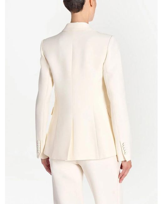 Adam Lippes Natural Single-Breasted Tuxedo Blazer