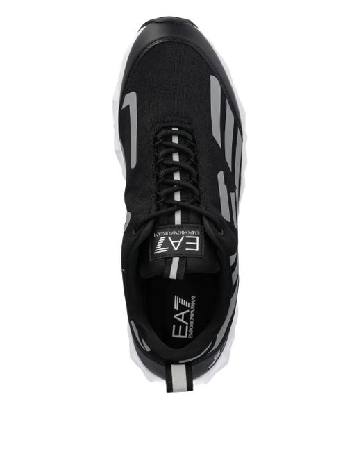 EA7 Black Ultimate C2 Kombat Mesh-Panel Sneakers for men